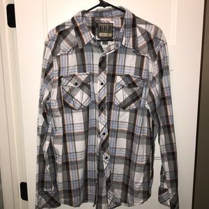 Snap on button up shirt